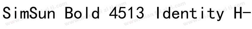 SimSun Bold 4513 Identity H字体转换